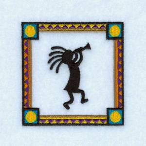 Picture of Kokopelli with Horn Machine Embroidery Design