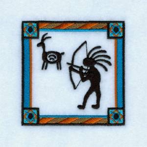Picture of Kokopelli Hunting Machine Embroidery Design