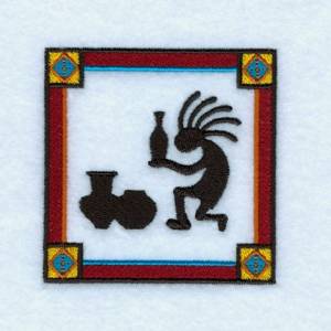 Picture of Kokopelli with Pottery Machine Embroidery Design