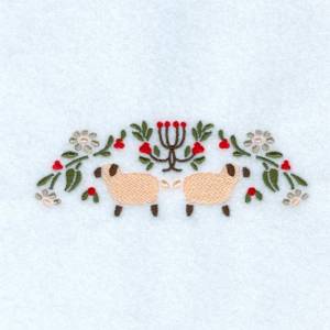 Picture of Folk Art Sheep Machine Embroidery Design