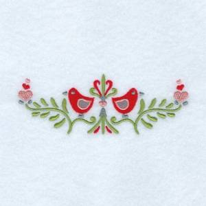 Picture of Folk Art Birds Machine Embroidery Design