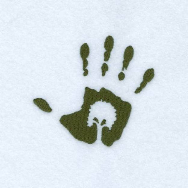 Picture of Carbon Handprint Machine Embroidery Design