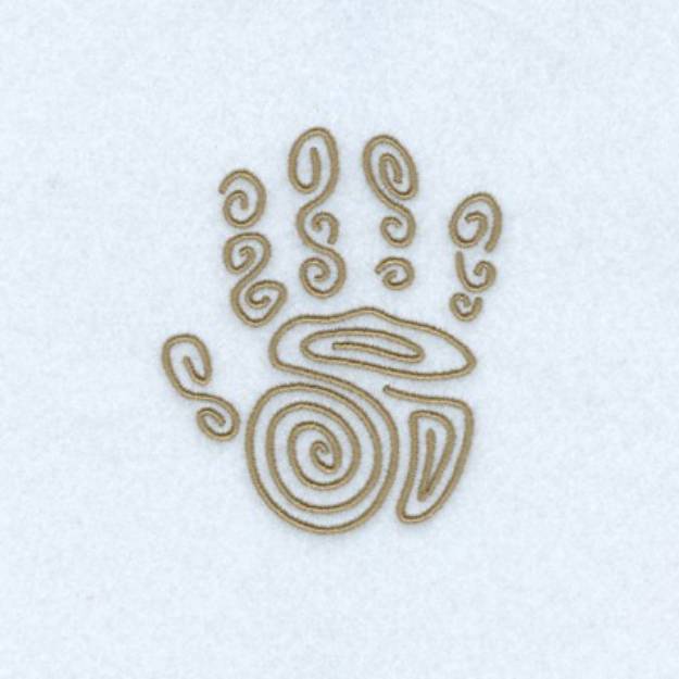 Picture of Swirly Hand Machine Embroidery Design
