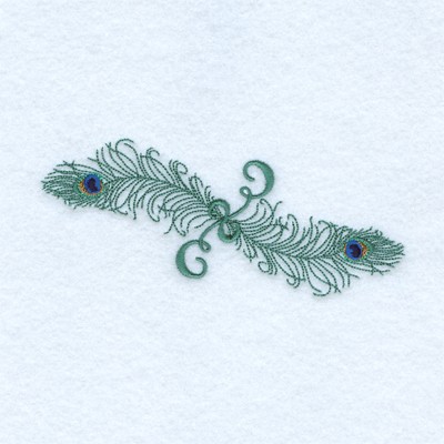 Peacock Feather Border Machine Embroidery Design