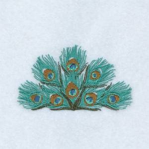 Picture of Peacock Feather Fan Machine Embroidery Design