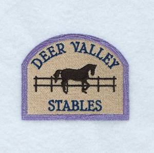 Picture of Deer Valley Stables Sign Machine Embroidery Design