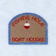 Picture of Fishing Hole Sign Machine Embroidery Design