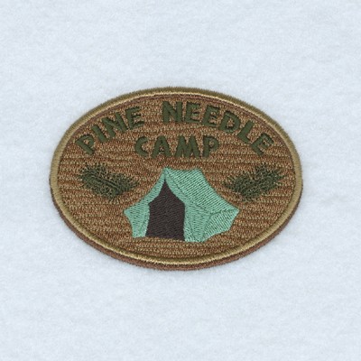 Pine Needle Camp Sign Machine Embroidery Design