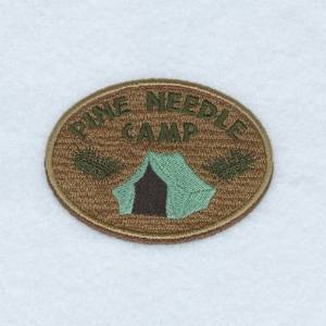Picture of Pine Needle Camp Sign Machine Embroidery Design