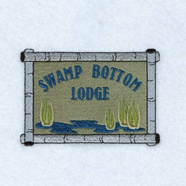 Picture of Swamp Bottom Sign Machine Embroidery Design
