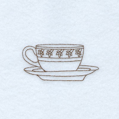 Isabella Teacup Machine Embroidery Design
