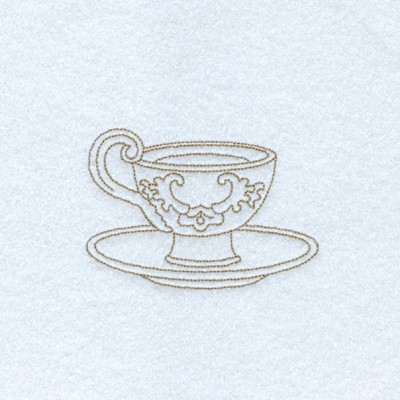 Jasmine Teacup Machine Embroidery Design