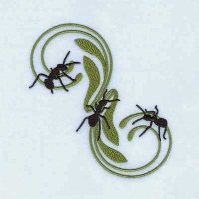 Decorative Ants Machine Embroidery Design
