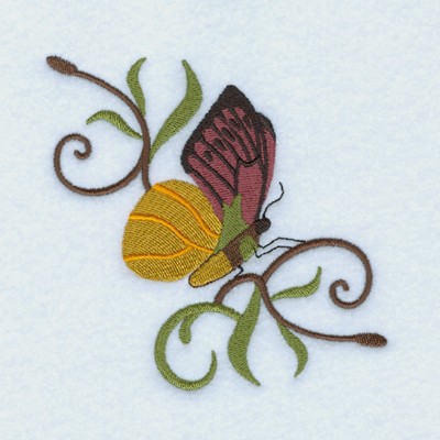 Decorative Butterfly Machine Embroidery Design