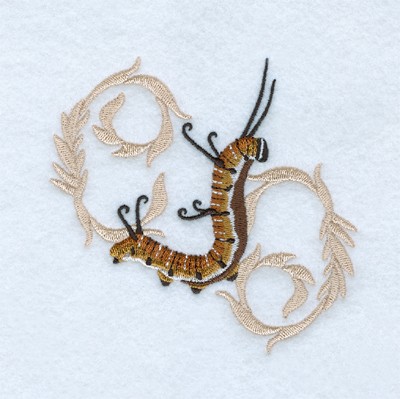 Decorative Caterpillar Machine Embroidery Design