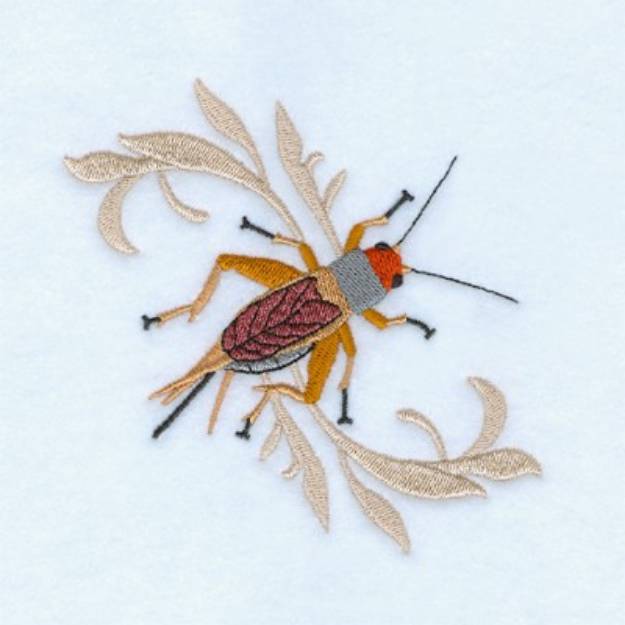 Picture of Decorative Cricket Machine Embroidery Design