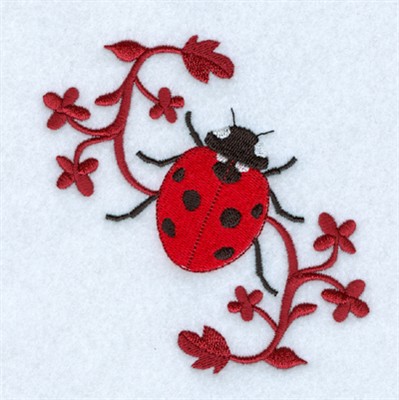 Decorative Ladybug Machine Embroidery Design