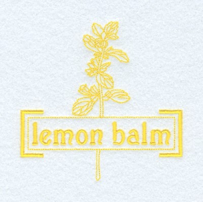 Lemon Balm Machine Embroidery Design