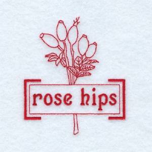 Picture of Rose Hips Machine Embroidery Design