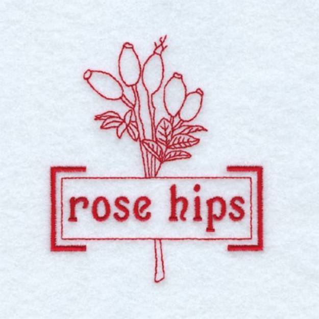Picture of Rose Hips Machine Embroidery Design