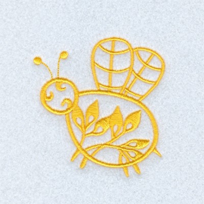 Nouveau Bee Machine Embroidery Design