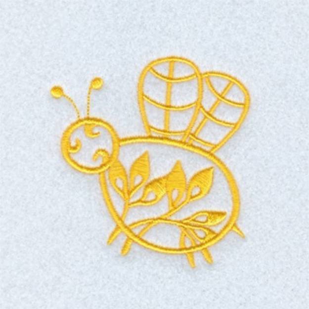 Picture of Nouveau Bee Machine Embroidery Design