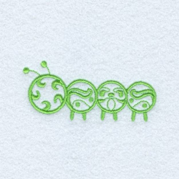 Picture of Nouveau Caterpillar Machine Embroidery Design