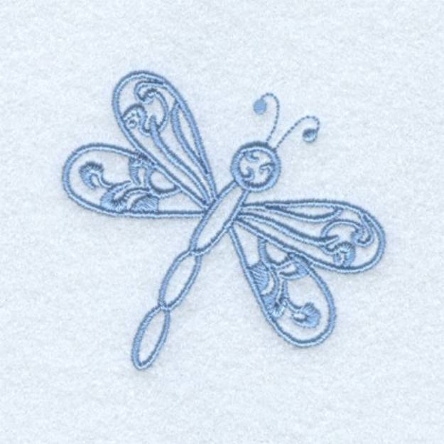 Picture of Nouveau Dragonfly Machine Embroidery Design