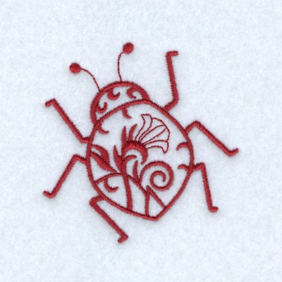 Nouveau Beetle Machine Embroidery Design