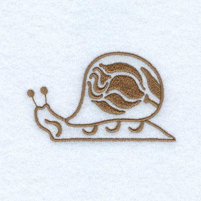 Nouveau Snail Machine Embroidery Design