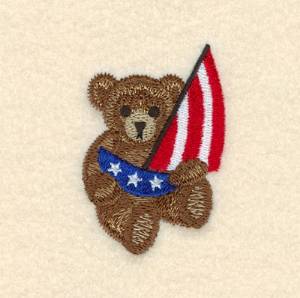 Picture of Bear with Sailboat Machine Embroidery Design