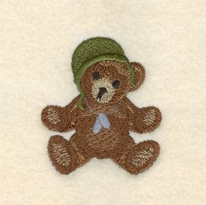 Picture of Bear with Dog Tags Machine Embroidery Design