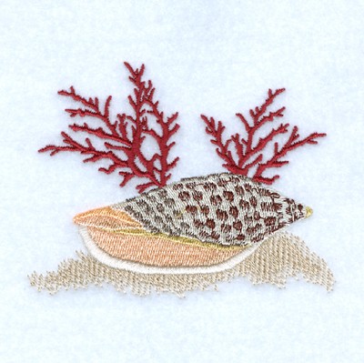 Junonia Seashell Machine Embroidery Design