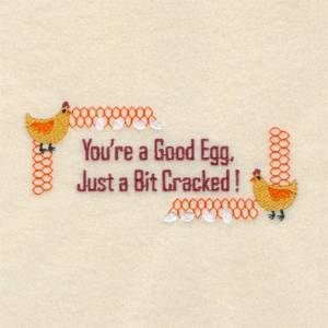 Picture of You are a Good Egg Machine Embroidery Design