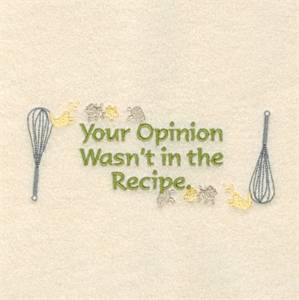 Picture of Your Opinion Machine Embroidery Design