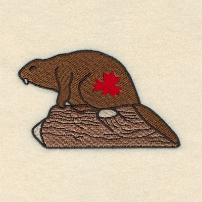 Canadian Beaver Machine Embroidery Design