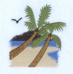 Picture of Two Palms Machine Embroidery Design