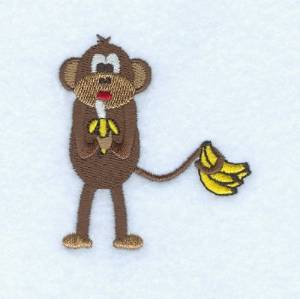 Picture of Monkey Food Machine Embroidery Design