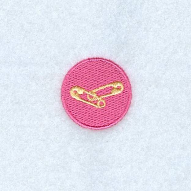 Picture of Mini Diaper Pins Machine Embroidery Design