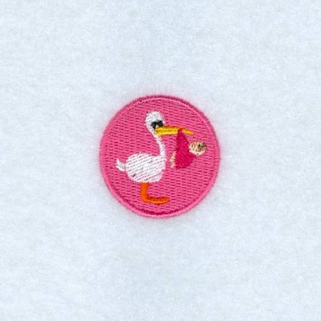 Picture of Mini Stork Machine Embroidery Design