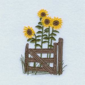 Picture of Sunflower Field Machine Embroidery Design