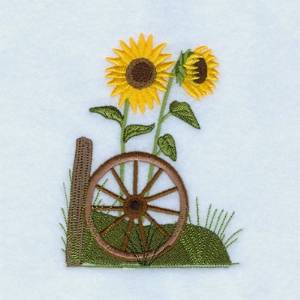 Picture of Sunflower Wheel Machine Embroidery Design