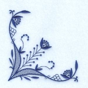 Picture of Floral Stanley Corner Machine Embroidery Design