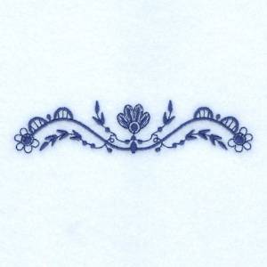 Picture of Floral Wesley Border Machine Embroidery Design