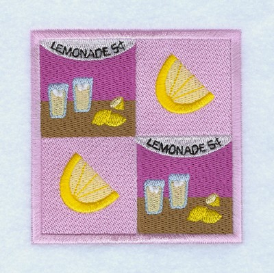 Lemonade Square Machine Embroidery Design