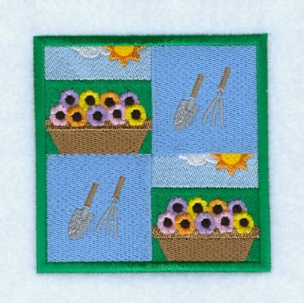 Picture of Gardening Square Machine Embroidery Design