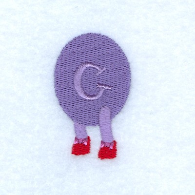 Caterpillar Alphabet C Machine Embroidery Design