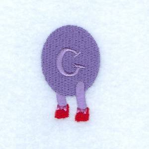 Picture of Caterpillar Alphabet C Machine Embroidery Design