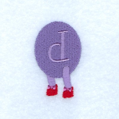 Caterpillar Alphabet D Machine Embroidery Design