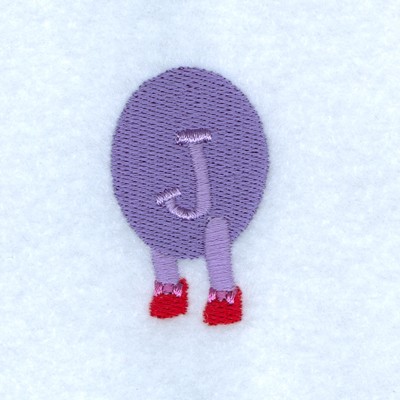 Caterpillar Alphabet J Machine Embroidery Design
